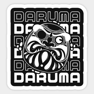 Daruma doll illustration and daruma typography Sticker